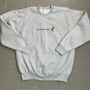 Disneyland Disney Mickey Mouse Sweatshirt Large Men’s Adult Gray Vintage